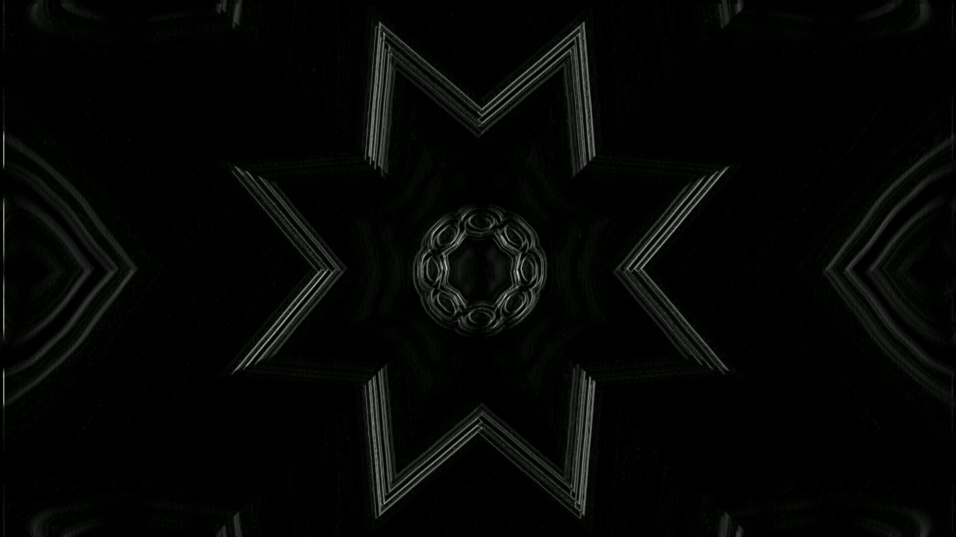 Black Star Mandala Neon Tunnel 4K UHD 60fps Screensaver VJ Clip