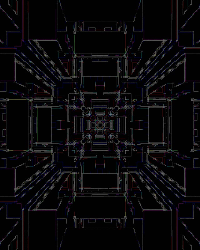 تونل نئون شبکه فرکتال گردباد VJ Loop 4:5 Instagram 60fps محافظ صفحه