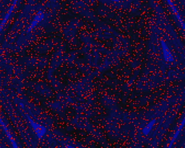 تونل نئون قرمز مارپیچ پیکسل VJLoops 5:4 صنعتی 60fps محافظ صفحه