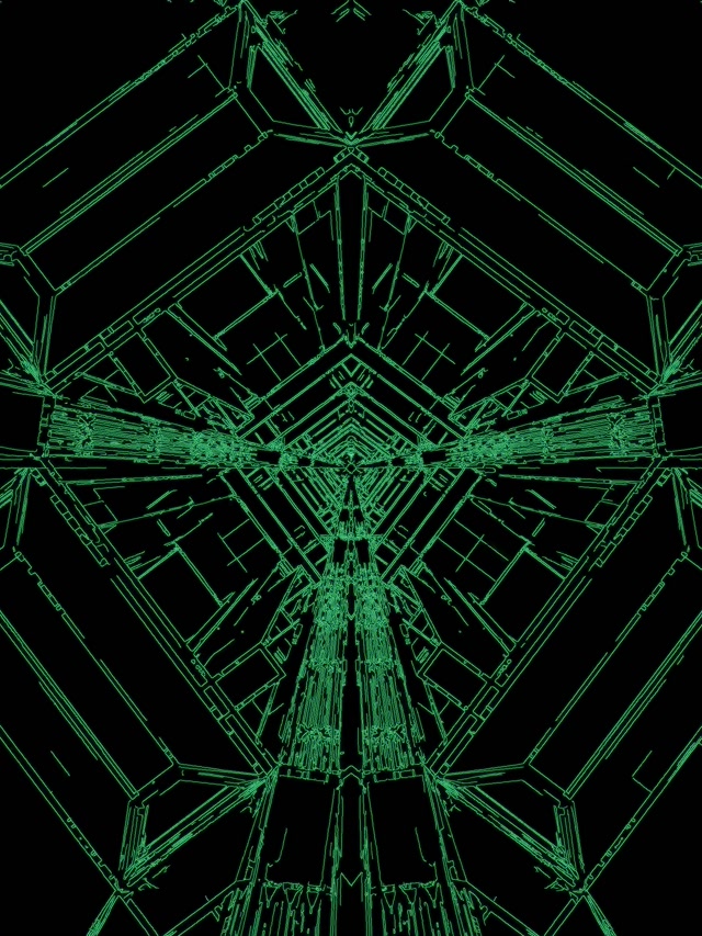 تونل نئون سبز محافظ صفحه ۳:۴ iPad Portrait ۶۰fps VJ Loop