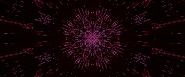تونل نئون صورتی فرکتال کالیدوسکوپ VJ Loop 2.39:1 Cinemascope 60fps محافظ صفحه