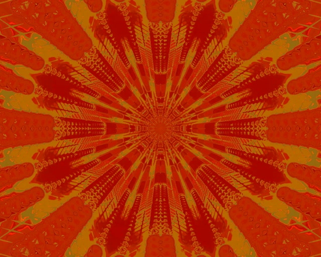 تونل نئون انفجار خورشیدی فراکتال VJ Loop 5:4 Industrial 60fps Screensaver