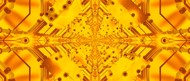 Golden تونل نئون Screensaver 21:9 Ultrawide 60fps VJ Loop PC Laptop