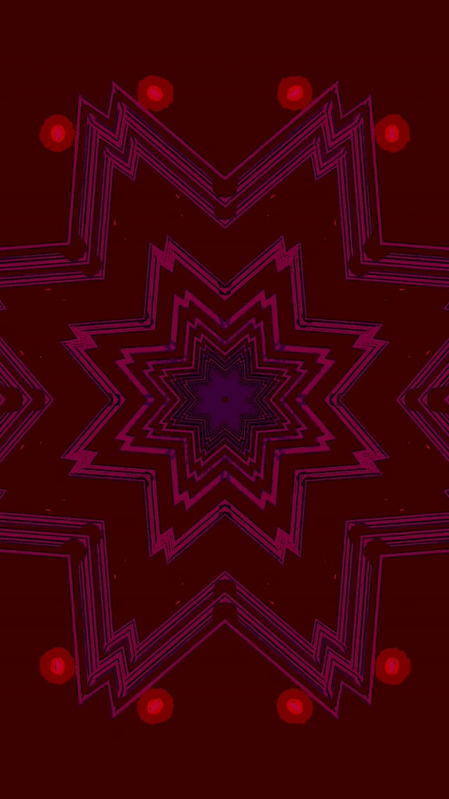 تونل نئون ستاره قرمز کالیدوسکوپ Vj Loop 9:16 Reels 60fps محافظ صفحه