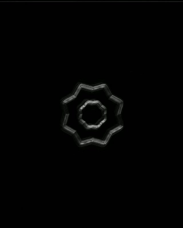 تونل نئون ماندالای ستاره تیره Loop 60fps 4:5 Instagram محافظ صفحه VJ Loop