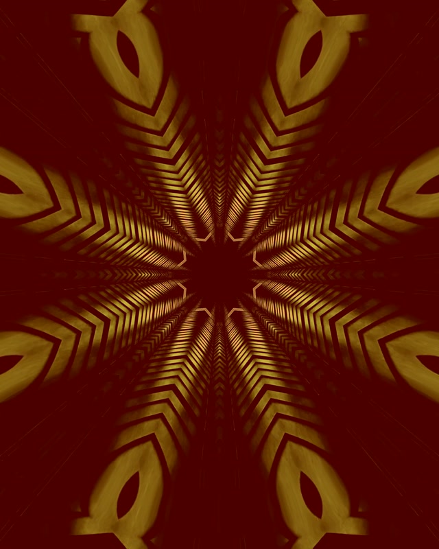 Golden Star Fractal تونل نئون VJ Loop 4:5 Instagram 60fps Screensaver