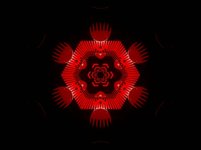 فرکتال ماندالا تونل نئون VJ Loop 4:3 کلاسیک 60fps محافظ صفحه