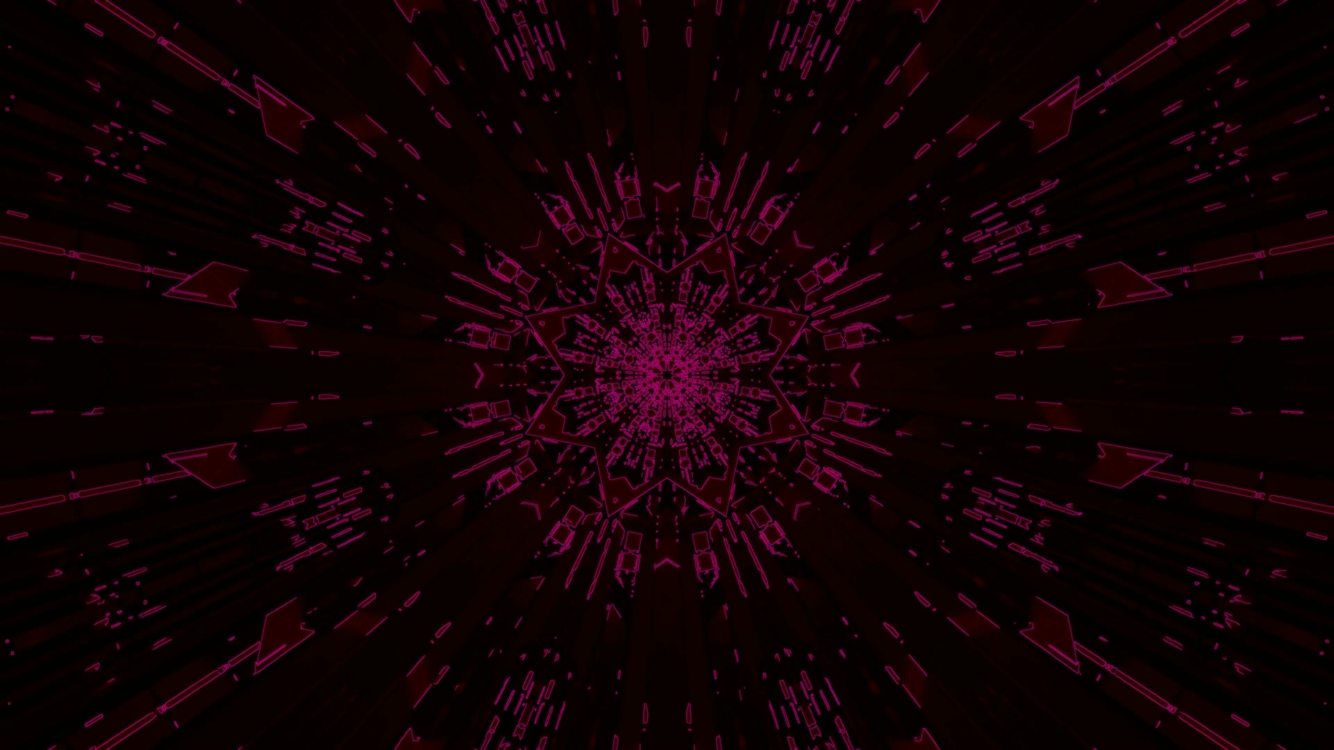 Magenta Neon-tunneli Näytönsäästäjä PC 4K UHD 60fps Silmukoitava Video