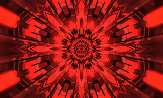 Punainen Fraktaali Kaleidoskooppi Neon Tunneli VJ Loop 5:3 Wide 60fps Näytönsäästäjä