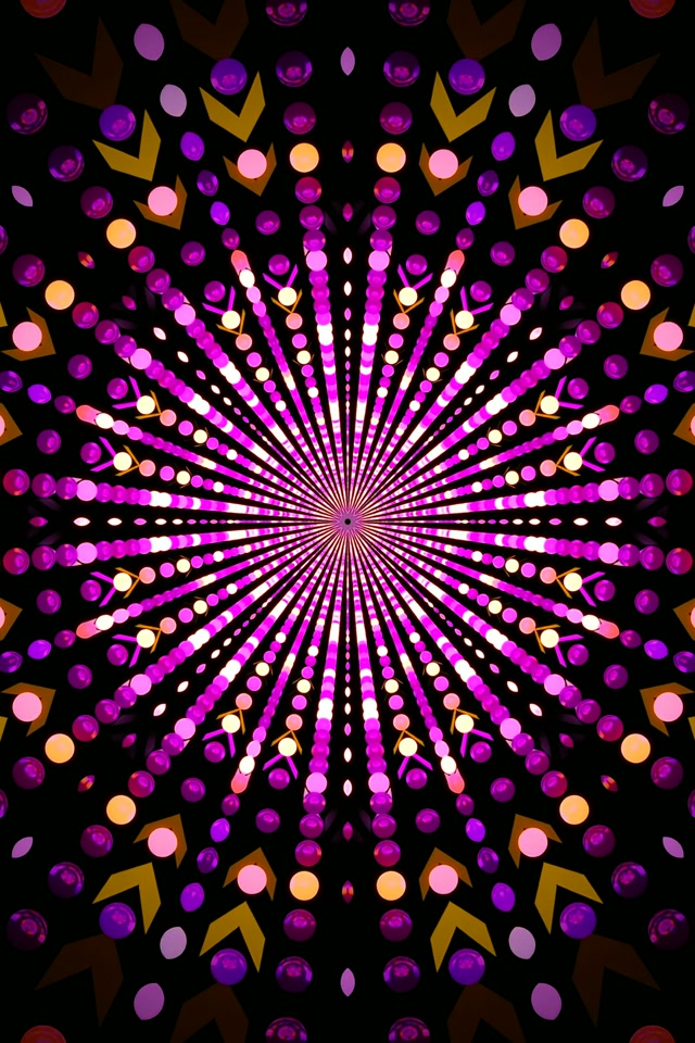 Neon Tunneli Kaleidoskooppi Purkaus VJ Loop 2:3 Photo Portrait 60fps Näytönsäästäjä