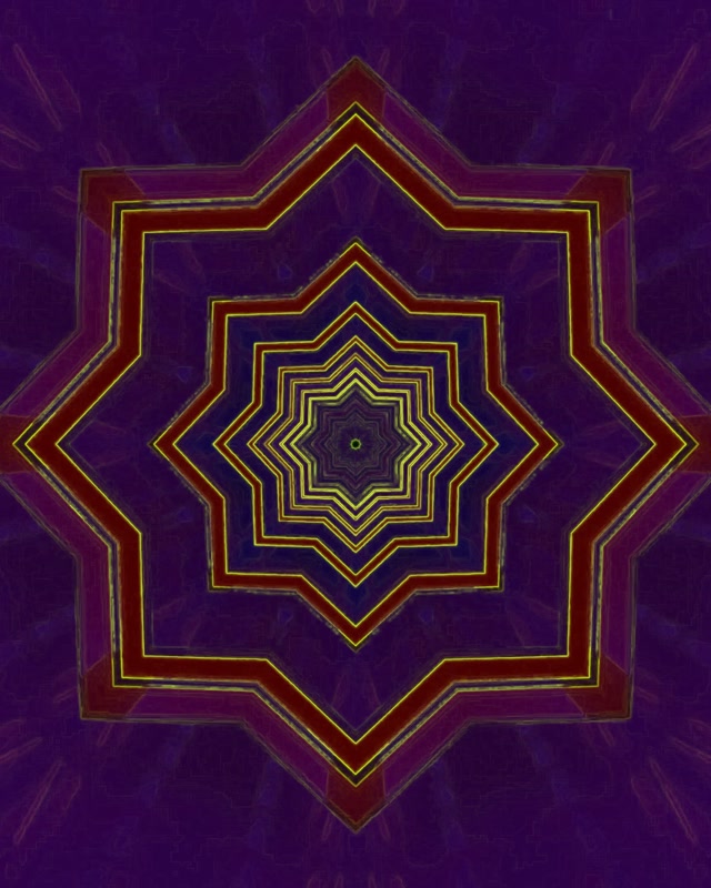 Neonputki 8-Kärki Tähti Pyörre Violetti Punainen VJ Loop 4:5 Instagram 60fps Näytönsäästäjä