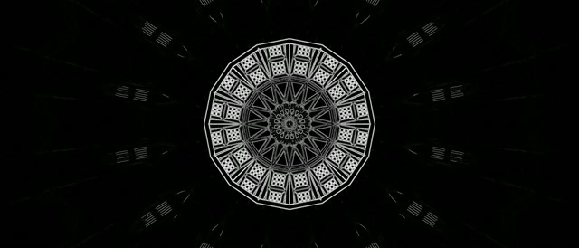 Neon-tunneli Kaleidoskooppi Mandala VJ Loop 21:9 Ultrawide 60fps Näytönsäästäjä