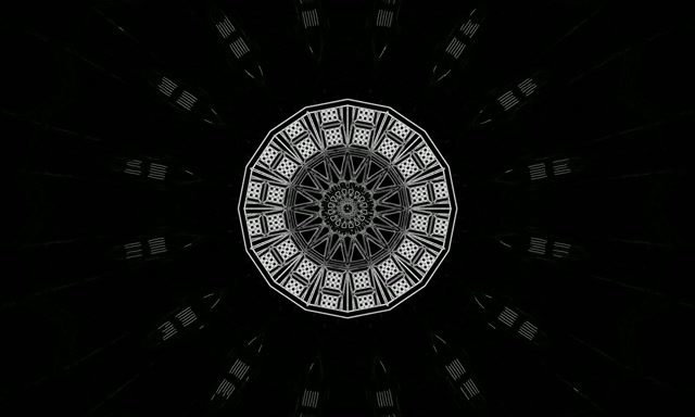 Neon-tunneli Kaleidoskooppi Mandala VJ Loop 5:3 Wide 60fps Näytönsäästäjä