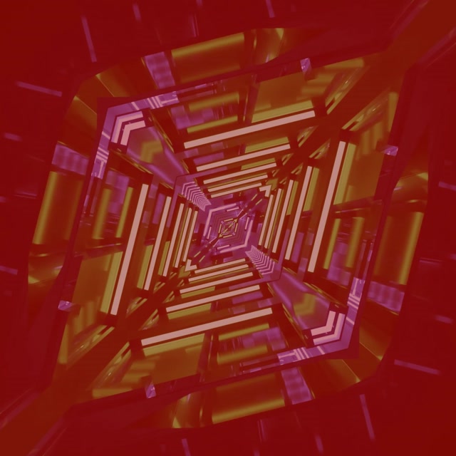 Neon Tunneli Pyörivä Timantti VJ Loop 1:1 Neliö 60fps Näytönsäästäjä