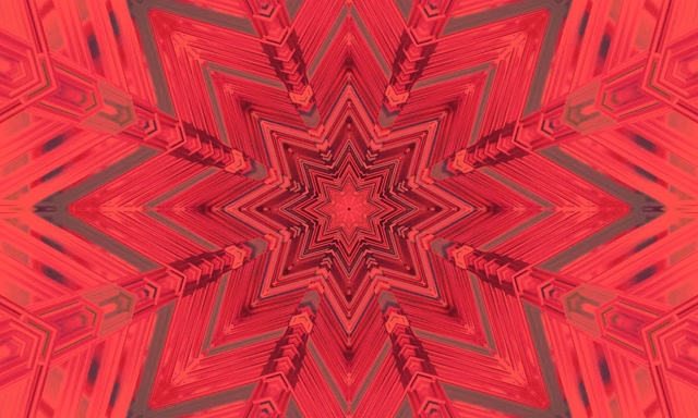 Punainen Tähti Kaleidoskooppi Neontunneli VJ Loop 5:3 Wide 60fps Näytönsäästäjä