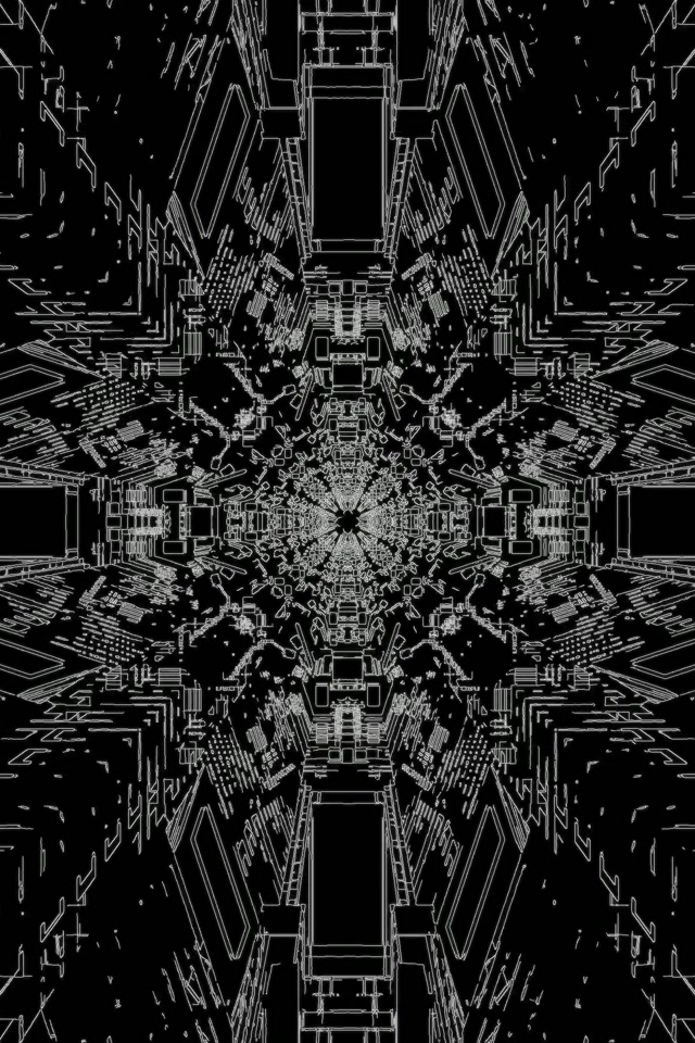 Neontunneli Kaleidoskooppi Piiri Burst 2:3 Photo Portrait 60fps Näytönsäästäjä VJLoops