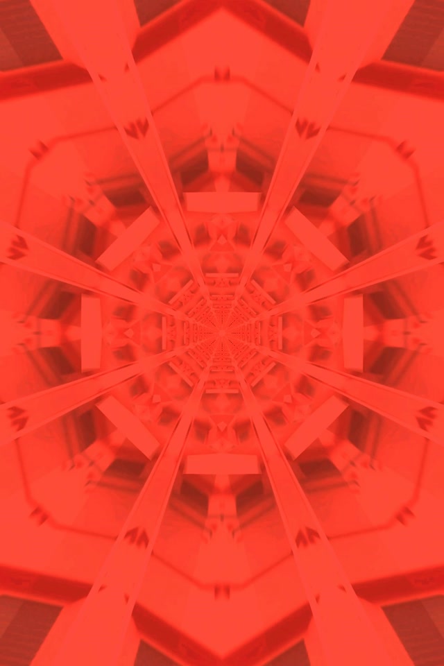 Neontunneli Kaleidoskooppi Punainen Vortex 2:3 Photo Portrait 60fps Näytönsäästäjä VJLoops