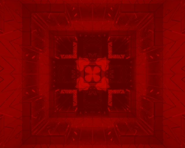 Red Neon Tunnel 5:4 Industrial VJ Loop 60fps Screensaver Pulsating Cubic Vortex
