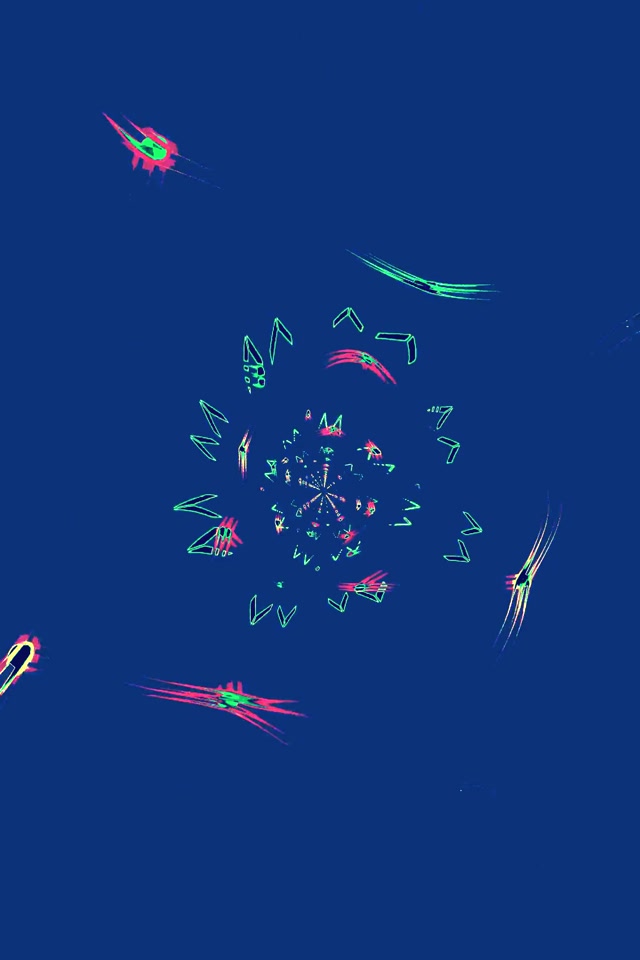 Neon Tunneli Näytönsäästäjä 60fps 2:3 Kuva Pysty Sininen VJ Loop