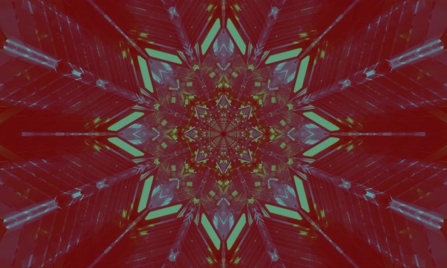 Neontunneli Kaleidoskooppi Tähti Räjähdys VJLoops 5:3 Wide 60fps Näytönsäästäjä