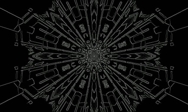 Neon Tunnel Fractal Mandala Burst VJ Loop 5:3 Wide 60fps Näytönsäästäjä