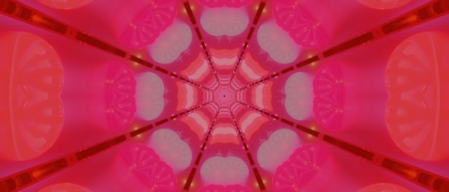 Neon Tunneli Punainen Kaleidoskooppi VJ Loop 21:9 Ultrawide 60fps Näytönsäästäjä