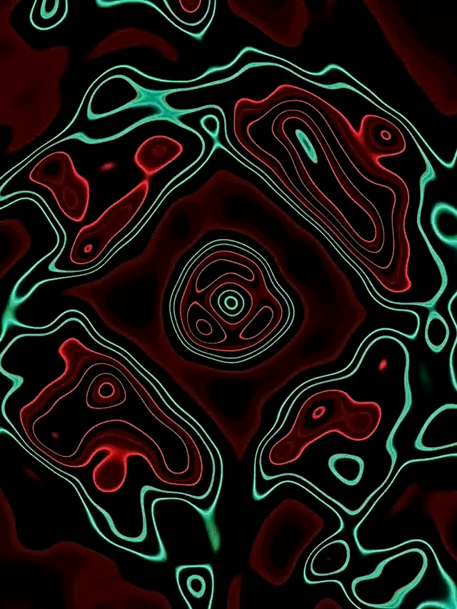 Neon-tunneli Pyörivä Violetti Vihreä Ääriviiva Loop 3:4 iPad Portrait 60fps Näytönsäästäjä VJ Loop