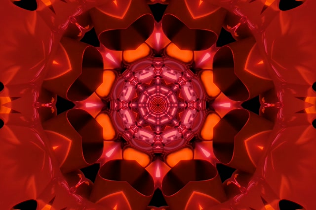 Punainen Neontunneli Kaleidoskooppi Näytönsäästäjä 3:2 Surface 60fps VJLoops