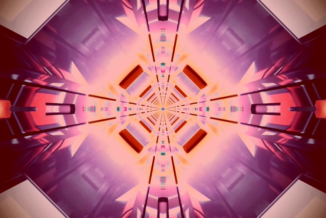 Neontunneli Kaleidoskooppi Tähti Räjähdys VJLoops 3:2 Surface 60fps Näytönsäästäjä