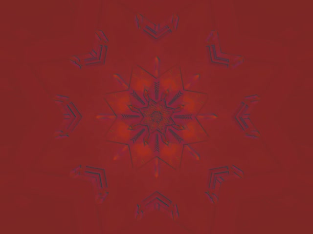 Neontunneli Punainen Lumihiutale Kaleidoskooppi Vj Loop 4:3 Classic 60fps Näytönsäästäjä