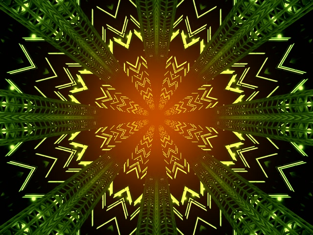 Neon Tunneli Kaleidoskooppi Tähti Räjähdys VJLoops 4:3 Klassinen 60fps Näytönsäästäjä