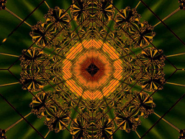 Neon-tunneli Oranssi Timantti Pyörre Vj Loop 4:3 Classic 60fps Näytönsäästäjä