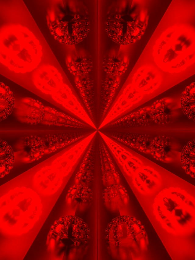 Punainen Fraktaali Neon Tunneli VJLoops 3:4 iPad Portrait 60fps Näytönsäästäjä