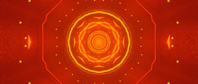 Neon-tunneli Tuli Oktagon Pyörre Näytönsäästäjä 21:9 Ultrawide 60fps Vj Loop