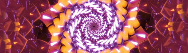 Spiraling Purple Gold Neon Tunnel VJ Loop 32:9 Ultrawide 60fps Screensaver