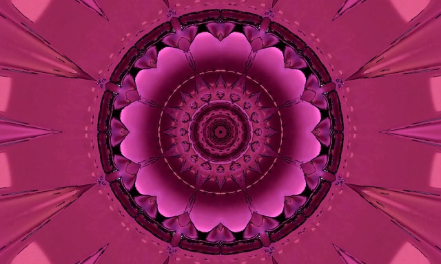 Vaaleanpunainen Mandala Neon-tunneli Näytönsäästäjä 5:3 Wide 60fps VJ Loop