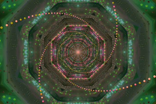 Neon Tunnel Octagon Vortex VJ Loop 3:2 Surface 60fps -näytönsäästäjä