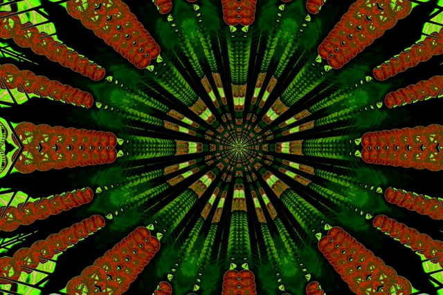 Neon Tunneli Punainen Kaleidoskooppi Räjähdys VJLoops 3:2 Surface 60fps Näytönsäästäjä