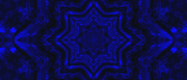 Sininen Neon Tunneli Tähti Näytönsäästäjä 21:9 Ultralaajakuva 60fps VJLoops