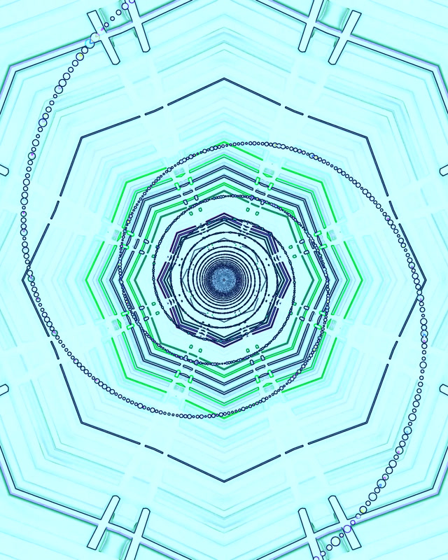 Syaani Neon Tunneli Näytönsäästäjä 4:5 Instagram 60fps VJ Loop PC Kannettava