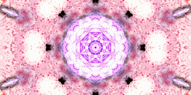 Vaaleanpunainen Neon Tunneli Mandala Näytönsäästäjä 2:1 Univisium 60fps VJ Loop