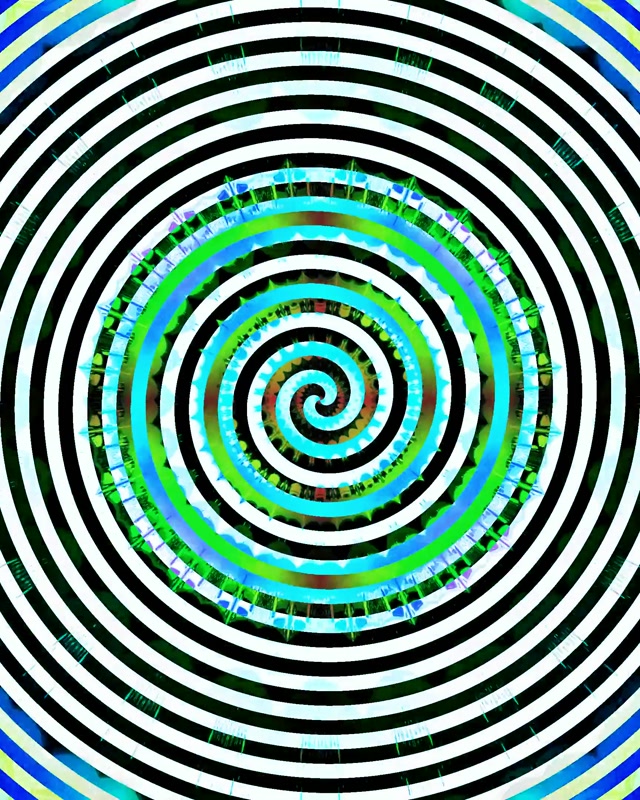 Neontunneli Hypnoottinen Mustavalkoinen Spiraali VJ Loop 4:5 Instagram 60fps Näytönsäästäjä