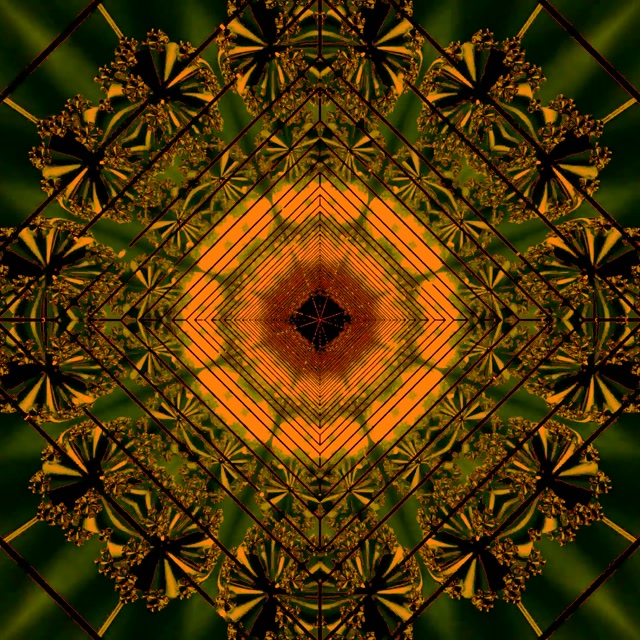 Neon-tunneli Oranssi Timantti Pyörre Vj Loop 1:1 Square 60fps Näytönsäästäjä