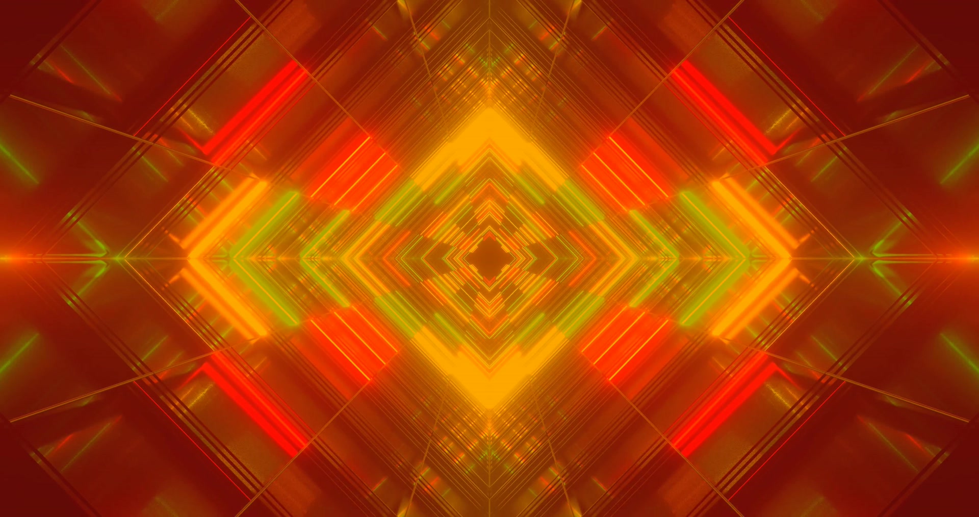 Tunnel Néon Rouge Orange Économiseur d'Écran 4K UHD 60fps VJ Loop économiseur d'écran pc