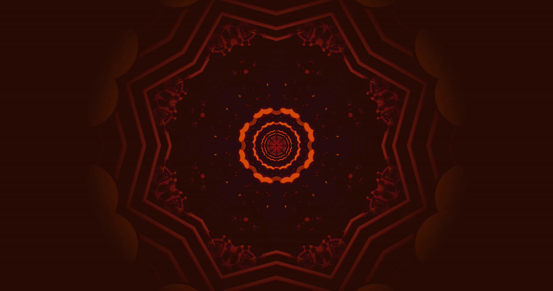 Rouge Orange Tunnel Néon Économiseur d'écran 4K UHD 60fps VJ Loop