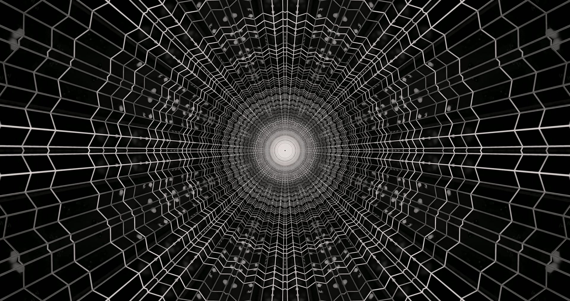 Tunnel Néon Noir Blanc Économiseur d'Écran 4K UHD 60fps Vj Loop