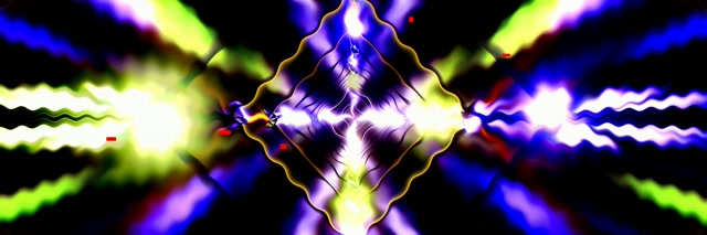 Tunnel Néon 3:1 Triple Large 60fps Économiseur d'écran VJ Loop Violet Bleu Vert