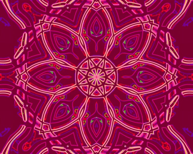 Tunnel Néon Kaléidoscope Mandala VjLoops 5:4 Industriel 60fps Économiseur d'écran