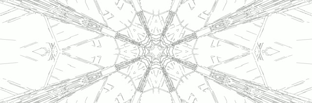 Tunnel Néon Explosion Étoile Fractal 3:1 Triple Large 60fps Écran de Veille VJLoops