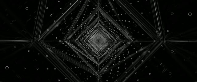 Tunnel Néon Sombre Économiseur d'écran 60fps 2.39:1 Cinemascope VJLoops PC Portable